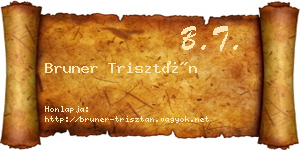 Bruner Trisztán névjegykártya